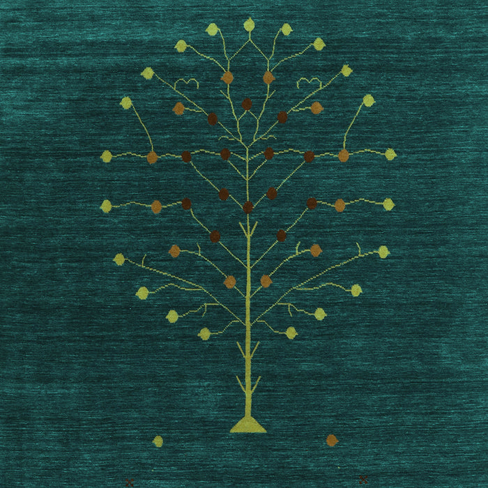 Machine Washable Abstract Turquoise Contemporary Area Rugs, wshcon1926turq