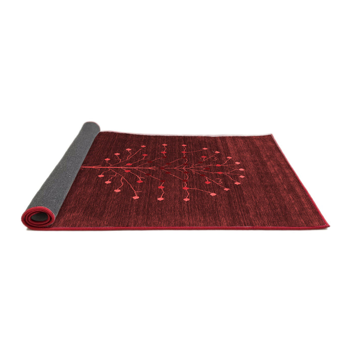 Abstract Red Contemporary Area Rugs