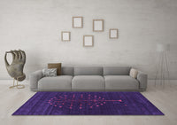 Machine Washable Abstract Purple Contemporary Rug, wshcon1926pur