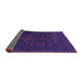 Sideview of Abstract Purple Contemporary Rug, con1926pur