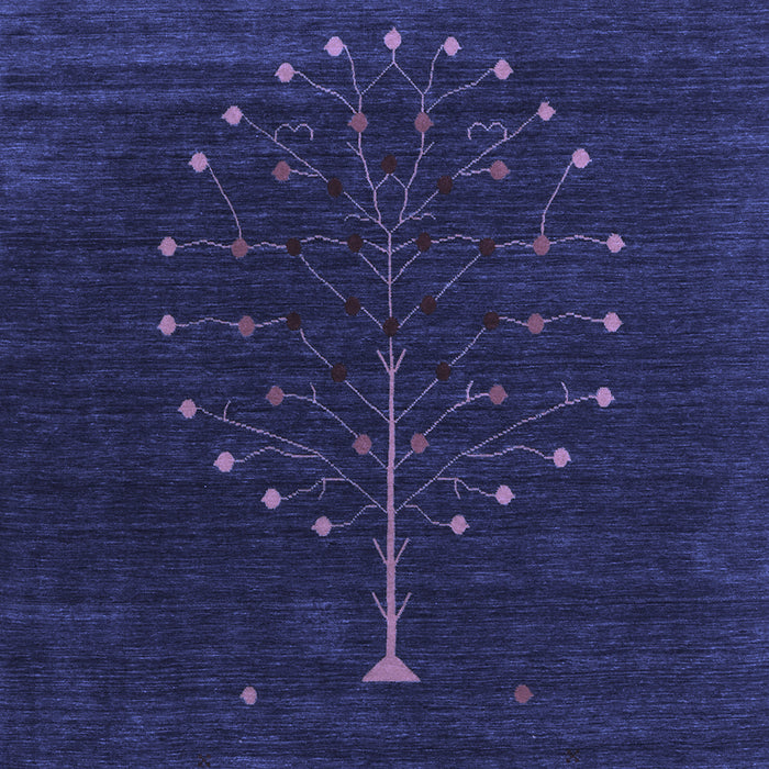 Abstract Blue Contemporary Rug, con1926blu