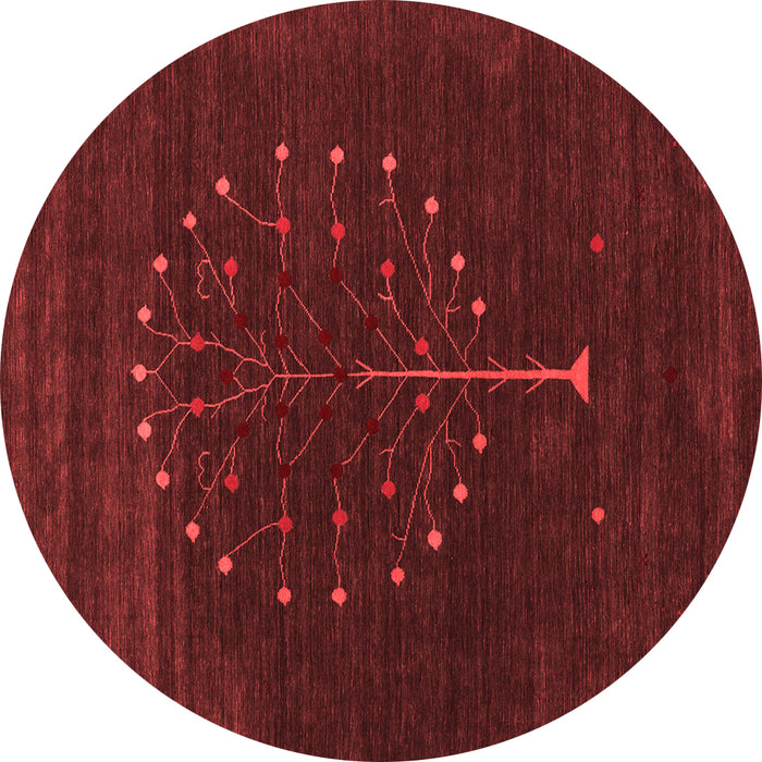 Machine Washable Abstract Red Contemporary Rug, wshcon1926red
