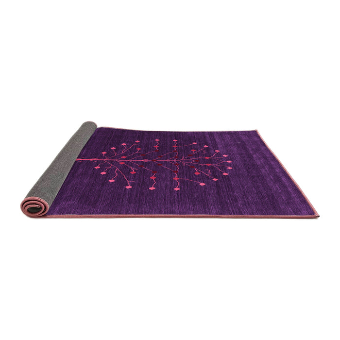Sideview of Abstract Pink Contemporary Rug, con1926pnk