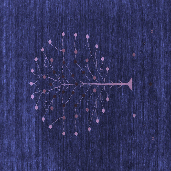 Square Abstract Blue Contemporary Rug, con1926blu