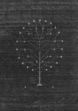 Abstract Gray Contemporary Rug, con1926gry