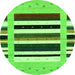 Machine Washable Abstract Green Contemporary Area Rugs, wshcon1927grn