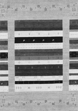 Abstract Gray Contemporary Rug, con1927gry