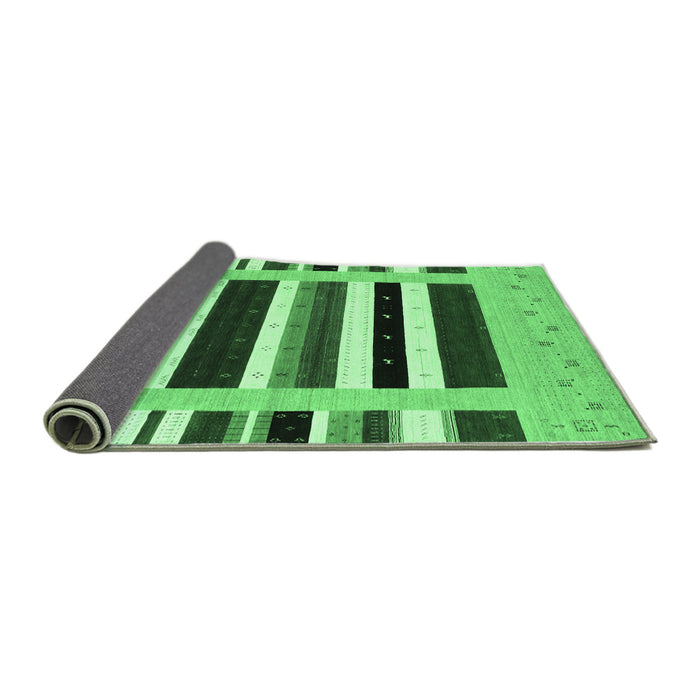 Sideview of Abstract Emerald Green Contemporary Rug, con1927emgrn