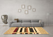 Machine Washable Abstract Brown Contemporary Rug in a Living Room,, wshcon1927brn