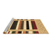 Sideview of Machine Washable Abstract Brown Contemporary Rug, wshcon1927brn