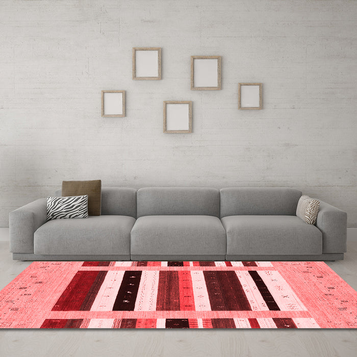 Contemporary Red Washable Rugs