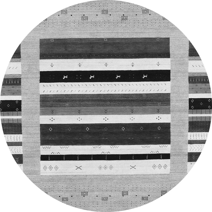 Square Abstract Gray Contemporary Rug, con1927gry