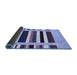 Sideview of Abstract Blue Contemporary Rug, con1927blu