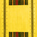 Square Solid Yellow Modern Rug, con1928yw