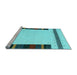 Sideview of Machine Washable Solid Light Blue Modern Rug, wshcon1928lblu