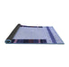 Sideview of Solid Blue Modern Rug, con1928blu