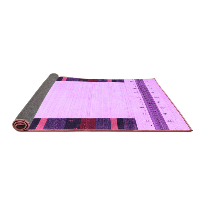 Sideview of Solid Purple Modern Rug, con1928pur