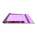 Sideview of Solid Purple Modern Rug, con1928pur