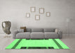 Machine Washable Solid Emerald Green Modern Area Rugs in a Living Room,, wshcon1928emgrn