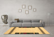 Machine Washable Solid Brown Modern Rug in a Living Room,, wshcon1928brn