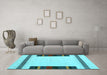 Machine Washable Solid Light Blue Modern Rug in a Living Room, wshcon1928lblu