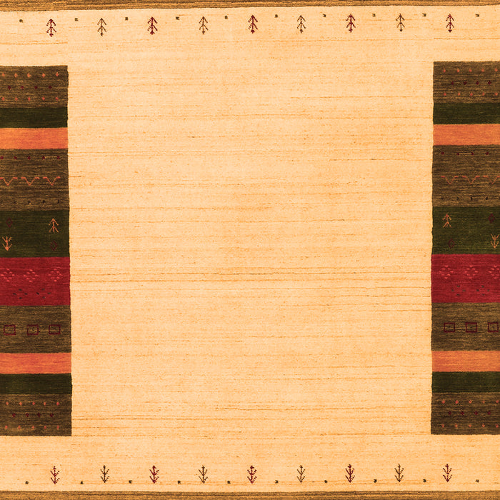 Serging Thickness of Machine Washable Solid Orange Modern Area Rugs, wshcon1928org