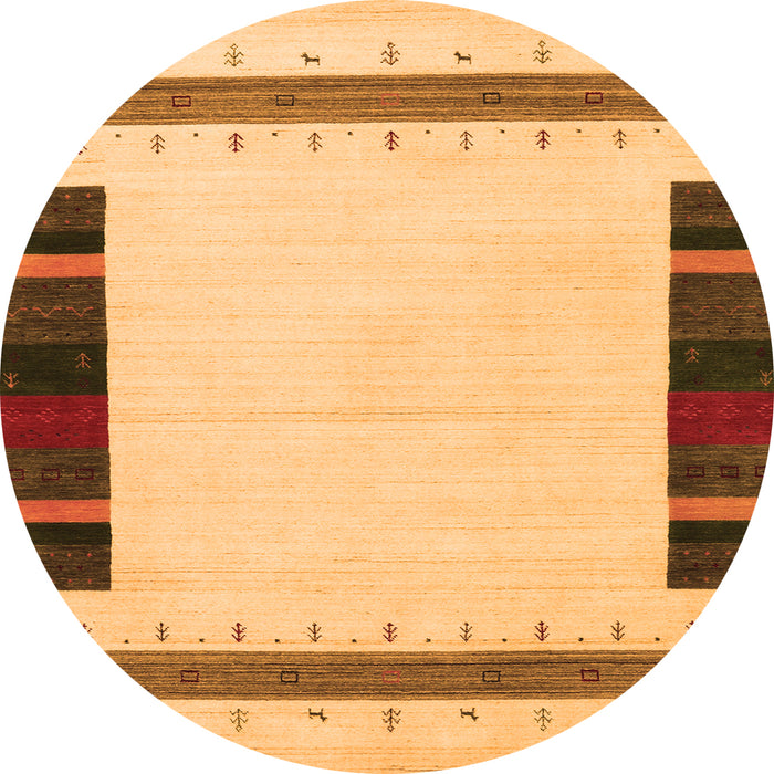 Square Solid Orange Modern Rug, con1928org