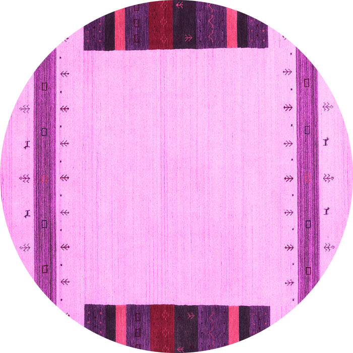 Round Solid Pink Modern Rug, con1928pnk