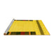 Sideview of Machine Washable Solid Yellow Modern Rug, wshcon1928yw