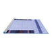 Sideview of Machine Washable Solid Blue Modern Rug, wshcon1928blu