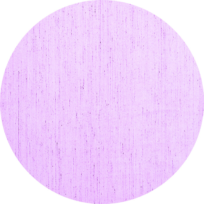 Round Solid Purple Modern Rug, con1929pur