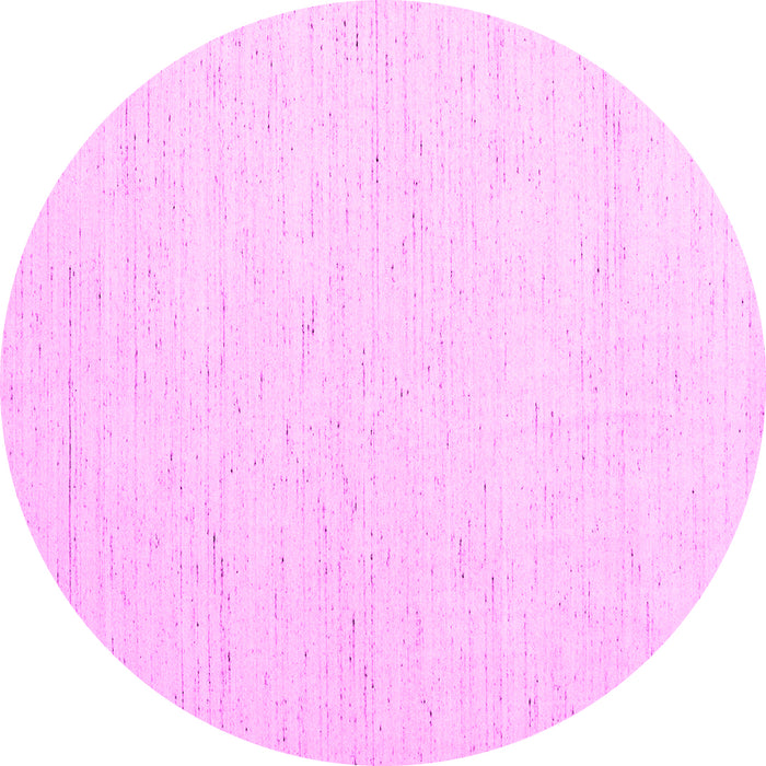 Round Solid Pink Modern Rug, con1929pnk