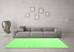 Machine Washable Solid Green Modern Area Rugs in a Living Room,, wshcon1929grn