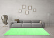 Machine Washable Solid Emerald Green Modern Area Rugs in a Living Room,, wshcon1929emgrn
