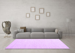 Machine Washable Solid Purple Modern Area Rugs in a Living Room, wshcon1929pur