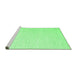 Sideview of Machine Washable Solid Emerald Green Modern Area Rugs, wshcon1929emgrn