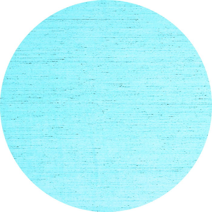 Round Solid Light Blue Modern Rug, con1929lblu