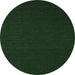 Round Abstract Emerald Green Contemporary Rug, con192emgrn