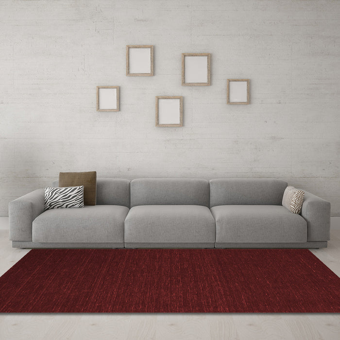 Contemporary Red Washable Rugs