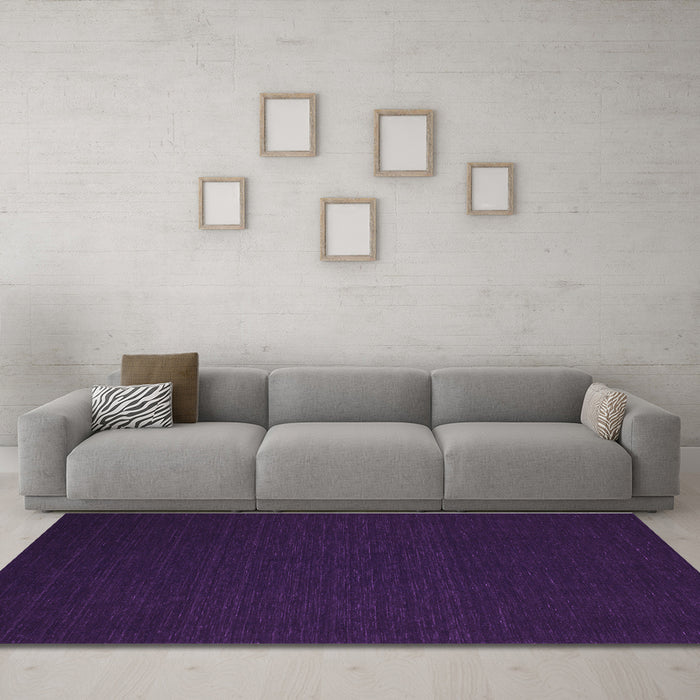 Machine Washable Abstract Purple Contemporary Area Rugs in a Living Room, wshcon192pur