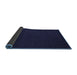 Sideview of Abstract Blue Contemporary Rug, con192blu