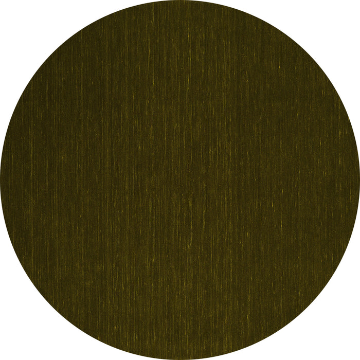 Round Machine Washable Abstract Yellow Contemporary Rug, wshcon192yw