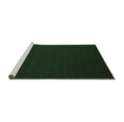 Sideview of Machine Washable Abstract Emerald Green Contemporary Area Rugs, wshcon192emgrn