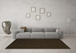 Machine Washable Abstract Brown Contemporary Rug in a Living Room,, wshcon192brn