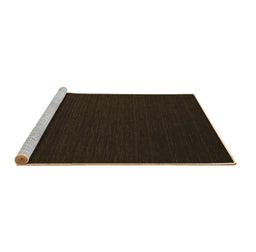 Sideview of Machine Washable Abstract Brown Contemporary Rug, wshcon192brn
