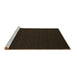 Sideview of Machine Washable Abstract Brown Contemporary Rug, wshcon192brn