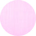 Round Solid Pink Modern Rug, con1930pnk