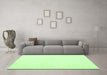 Machine Washable Solid Green Modern Area Rugs in a Living Room,, wshcon1930grn