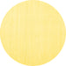 Round Solid Yellow Modern Rug, con1930yw