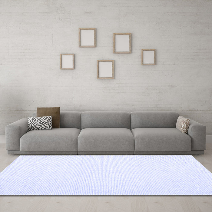 Machine Washable Solid Blue Modern Rug in a Living Room, wshcon1930blu